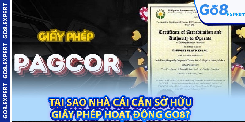 Giấy Phép Hoạt Động GO8 – Bảo Chứng Uy Tín Nhà Cái 1 Tại sao nhà cái cần sở hữu giấy phép hoạt động GO8?